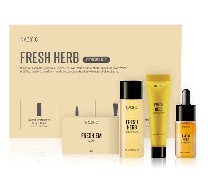 [Nacific] Origin Fresh Kit (Soap 30g+Toner 30ml+Serum 10ml+Cream 20ml)