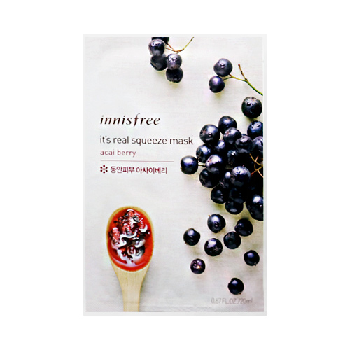 [Innisfree] It's Real Squeeze Mask Sheet (Asahiberry) 20ml