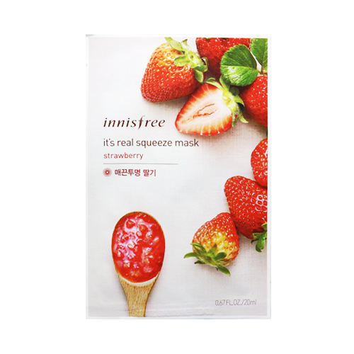 [Innisfree] It's Real Squeeze Mask Sheet (Strawbarry) 20ml