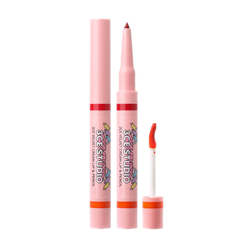 [3CE] Studio Velvet Cream Lip & Pencil #Kisses
