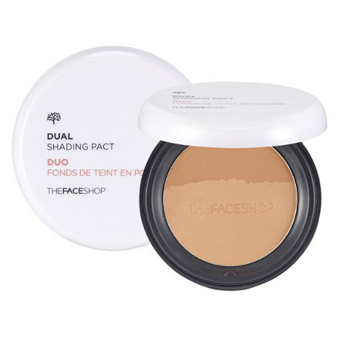 [THE FACE SHOP] Dual Shading Pact  #01 (Dark Brown/Beige Brown)