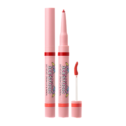 [3CE] Studio Velvet Cream Lip & Pencil #Chapter Pink