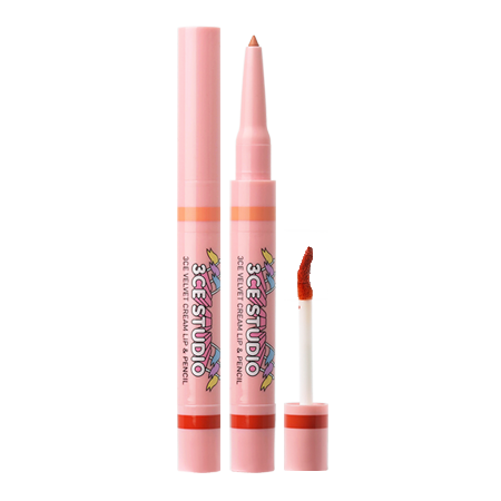 [3CE] Studio Velvet Cream Lip & Pencil #Focus On Me
