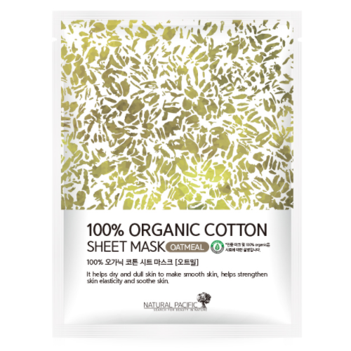 [Natural Pacific] 100% Organic Cotton Sheet Mask #Oatmeal 6EA