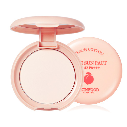 [Skinfood] Peach Cotton Pore Sun Pact SPF42 PA+++ #2 (Pink)