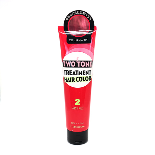[Etude House] Two Tone Treatment Hair Color #02 (Spicy Red)