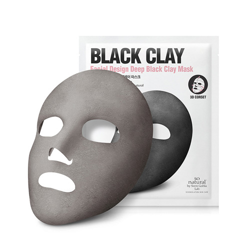 [So natural] Design Deep Black Clay Mask