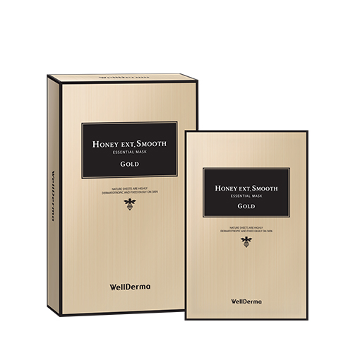 [WellDerma] Honey Ext Smooth Essential Mask-Gold (10ea)