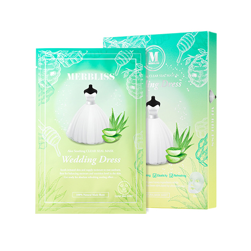 [Merbliss] Wedding Dress Aloe Honey Soothing Clear Seal Mask (5ea)