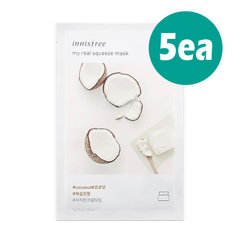 [Innisfree] My Real Squeeze Mask (5ea) (Coconut)