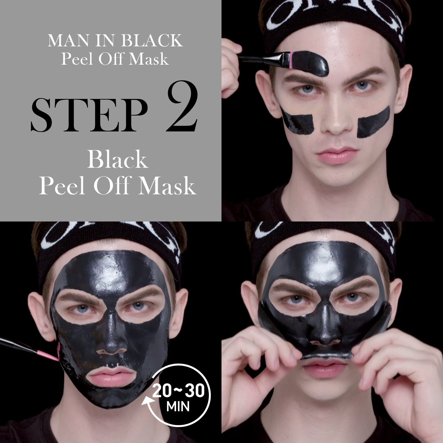 [double dare] OMG! Man In Black Peel Off Mask Kit