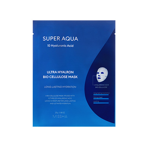 [Missha] Super Aqua Ultra Hyalron Bio Cellulose Mask 25g