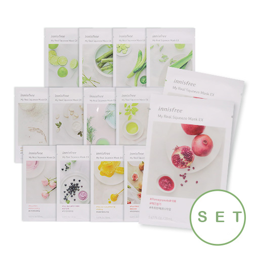 [Innisfree] My Real Squeeze Mask EX SET (13 pcs)