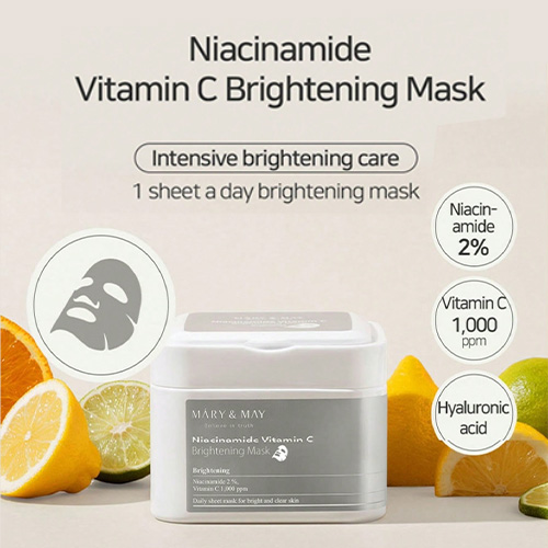 [Mary&May] Niacinamide Vitamin C Brightening Mask (30ea)